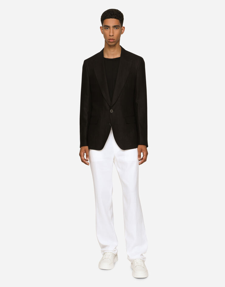Dolce & Gabbana Linen Sicilia-fit jacket Black G2QS6TGG862