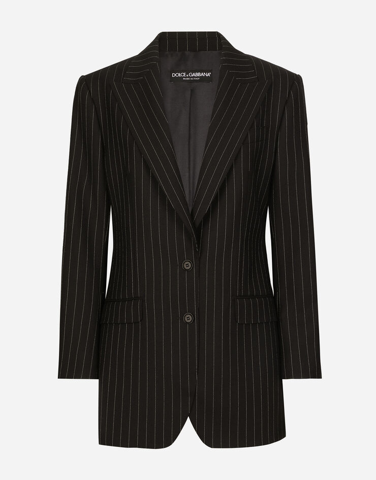 Dolce & Gabbana Single-breasted pinstripe wool jacket Multicolor F290XTFR21X