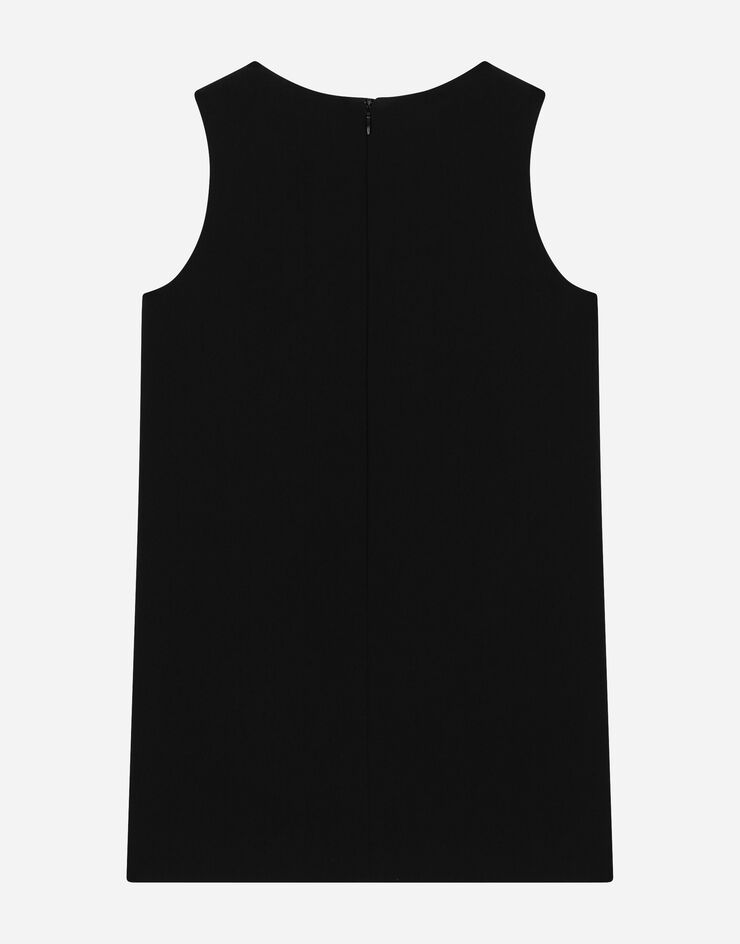 Dolce & Gabbana Мини-платье А-силуэта из кади черный L53DF1G7M4Q