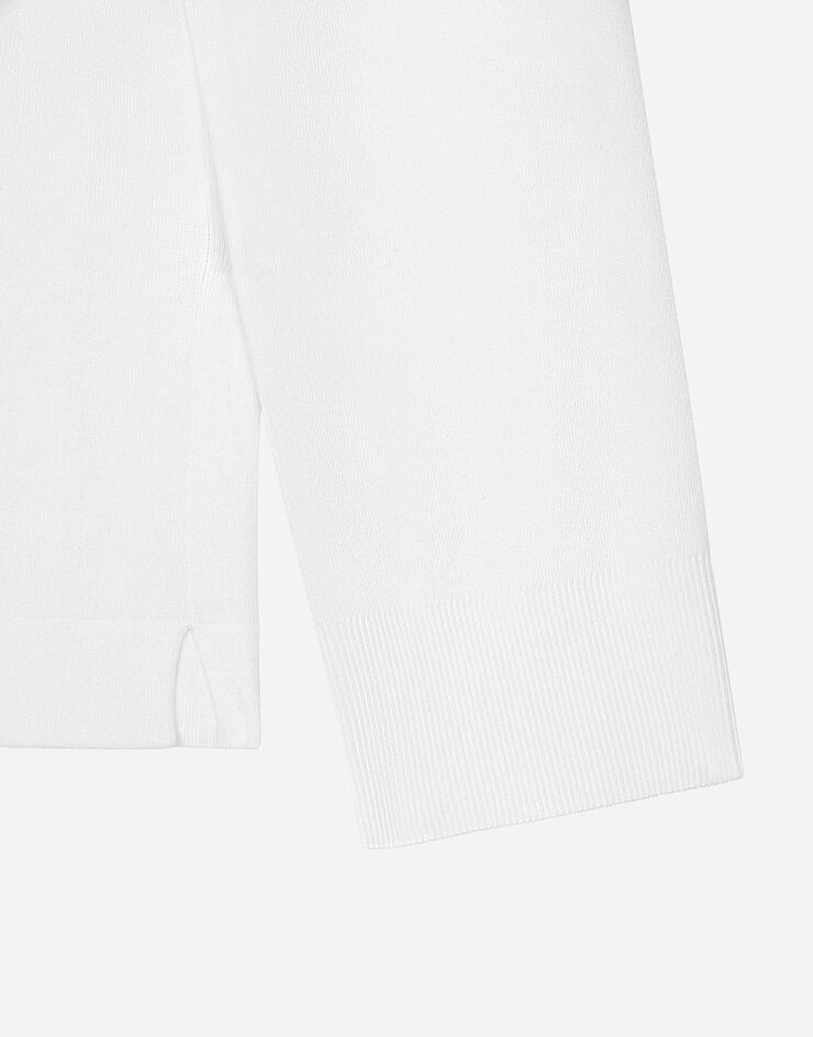 Dolce & Gabbana سترة فيسكوز بياقة ملاح أبيض FXZ13TJFMGL