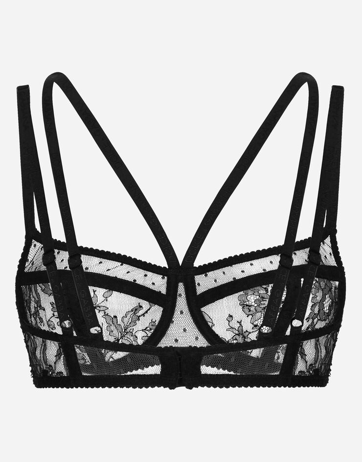 Lace balconette bra in Black for for Women | Dolce&Gabbana®