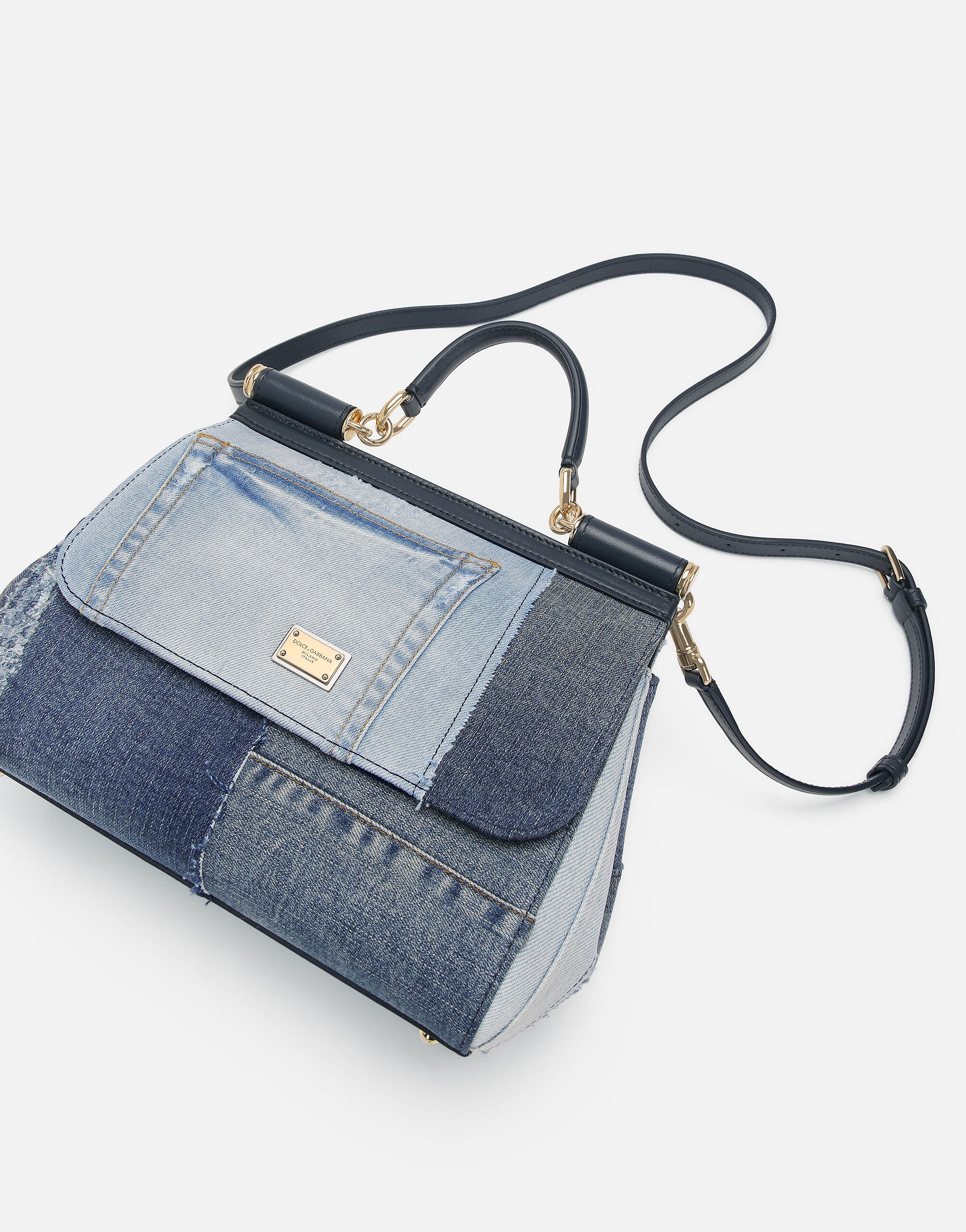 Totes bags Dolce & Gabbana - Sicily medium denim handbag - BB6002AO6218M800