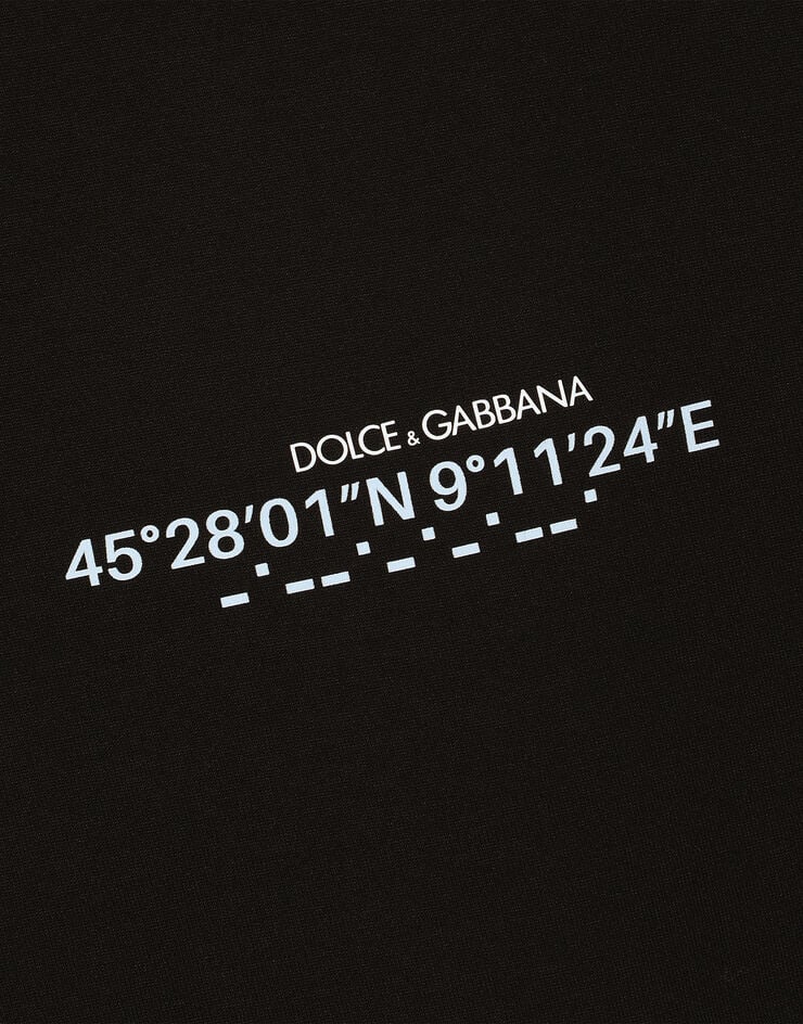 Dolce & Gabbana T-shirt jersey cotone stampa DGVIB3 e logo Nero G8PB8TG7K3B