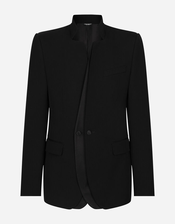 Dolce & Gabbana Single-breasted wool jacket Black G2UH4TFU21E