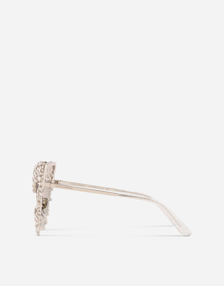 Dolce & Gabbana Солнцезащитные очки Crystals' rain СЕРЕБРИСТЫЙ VGCRRNVIB03