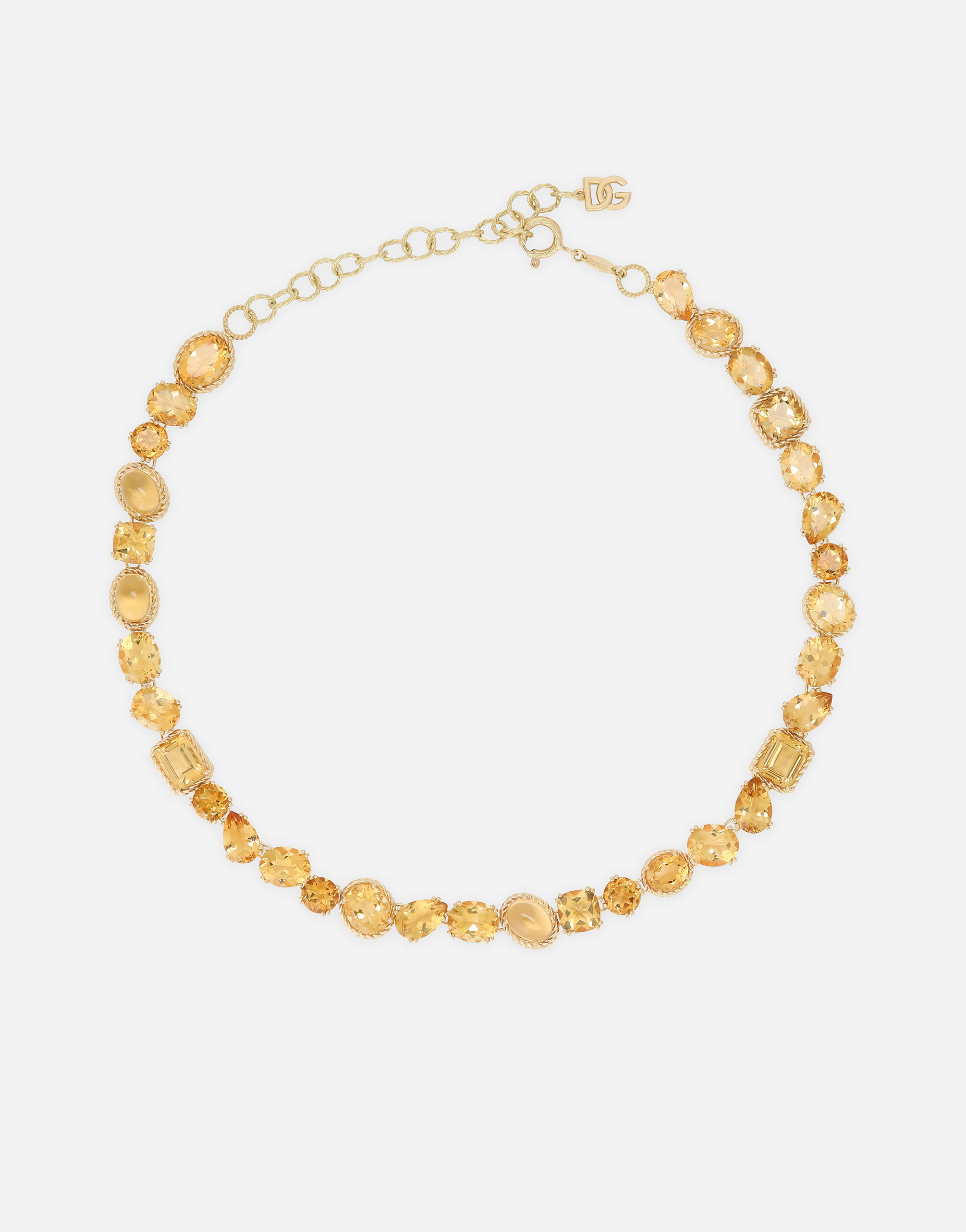 ${brand} Anna necklace in yellow gold 18kt with citrines ${colorDescription} ${masterID}