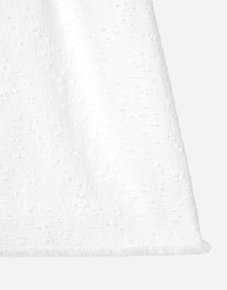 Dolce & Gabbana Abito corto in tweed rachel di cotone Bianco F6JKDTHUMT9