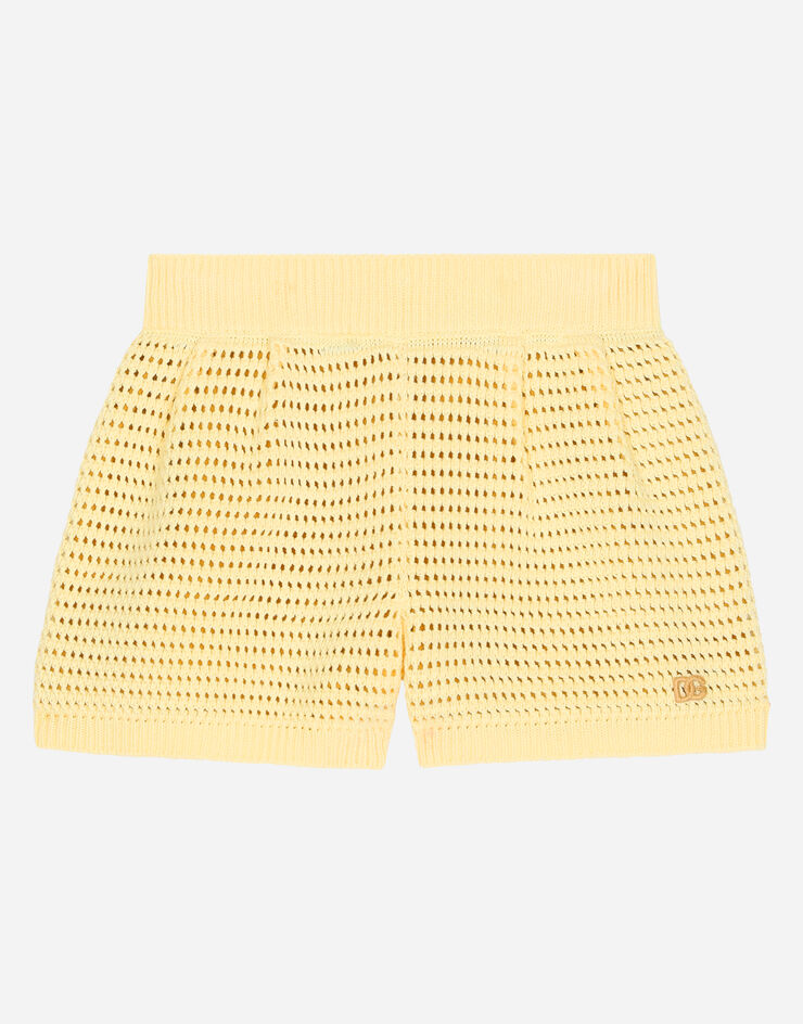 Openwork knitted shorts - Woman