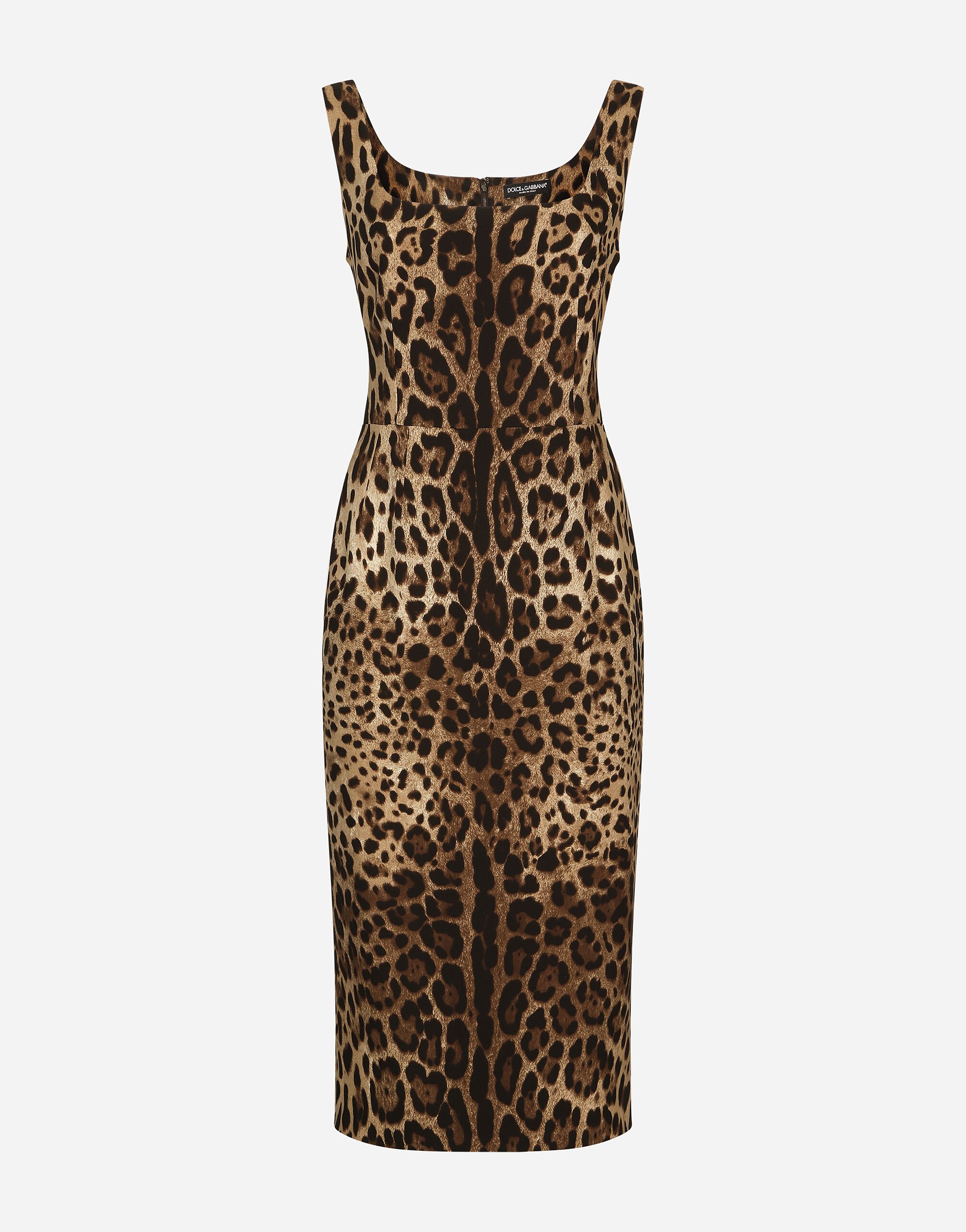 ${brand} Leopard-print charmeuse midi dress ${colorDescription} ${masterID}