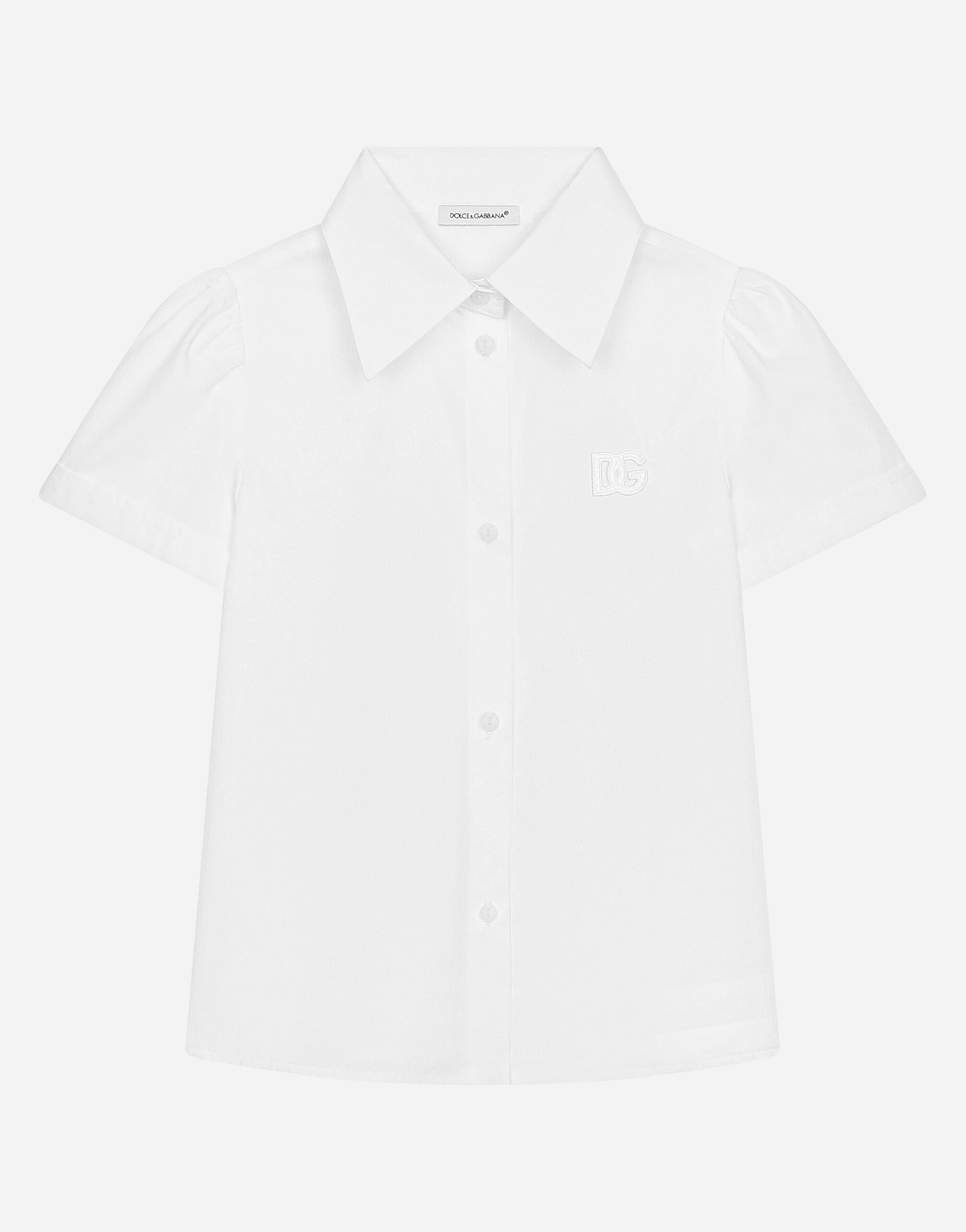 Dolce & Gabbana قميص قطني بشعار DG مطبعة L54S05G7KXP