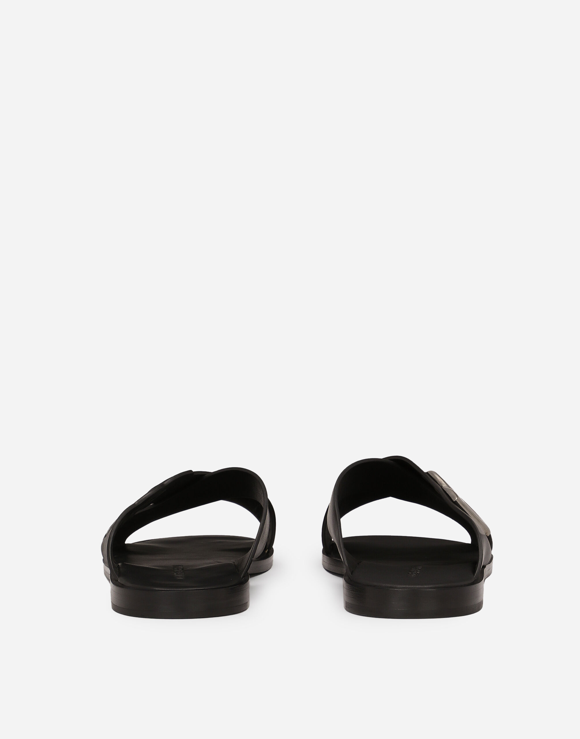 Calfskin sandals in Black for Men | Dolce&Gabbana®
