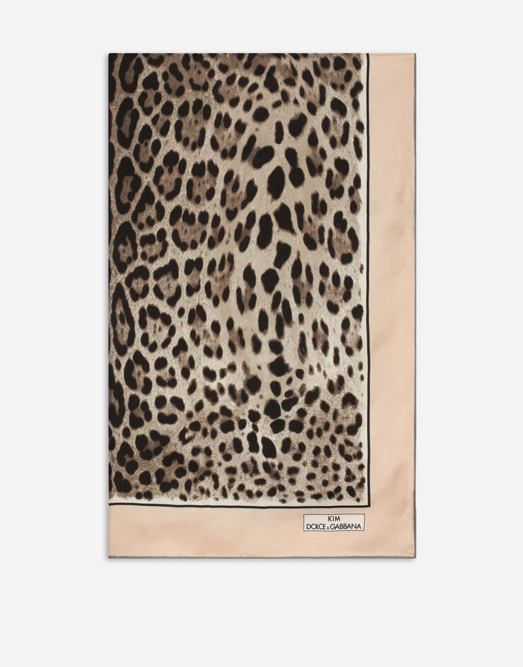 Dolce & Gabbana KIM DOLCE&GABBANA Leopard-print twill scarf (90 x 90) Imprimé Animalier FN090RGDBQJ