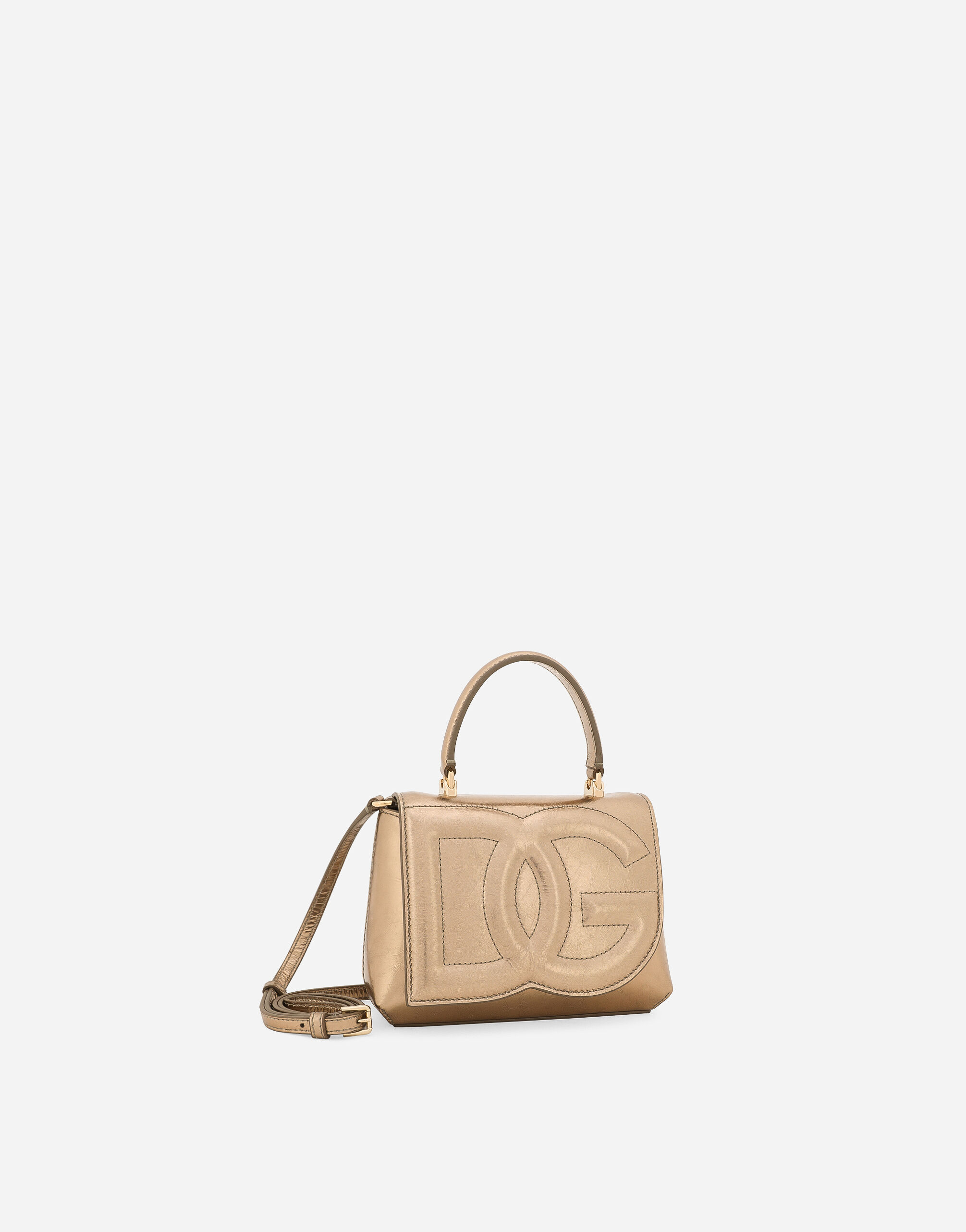DG Logo Bag top-handle bag in Gold for | Dolce&Gabbana® US