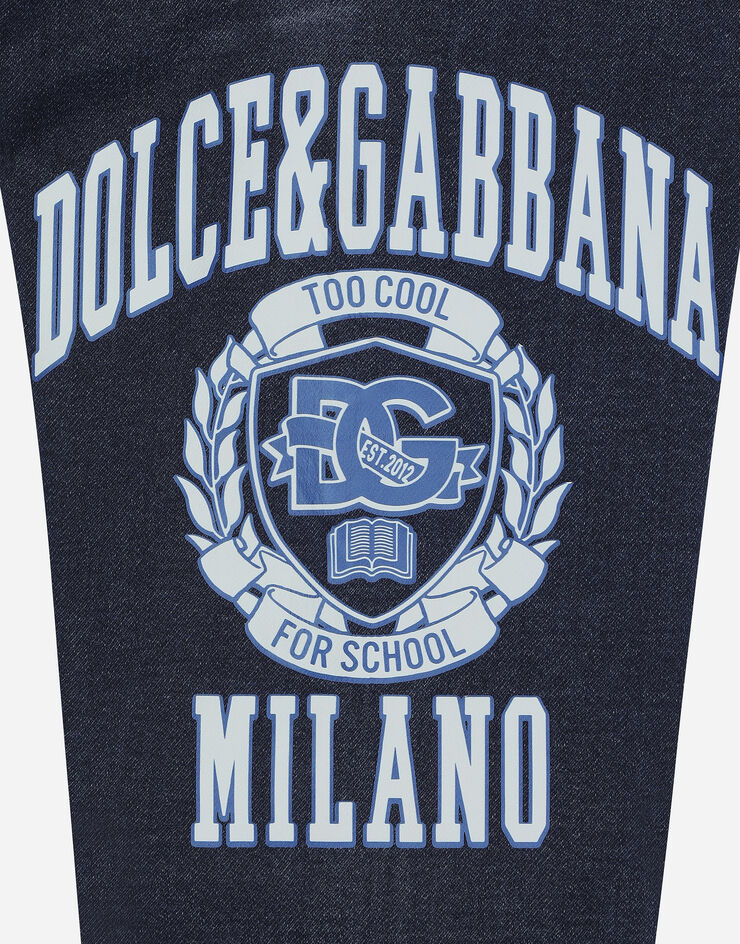 Dolce & Gabbana Jogginghose aus Denim mit Dolce&Gabbana-Logo Mehrfarbig L4JPFELDC42