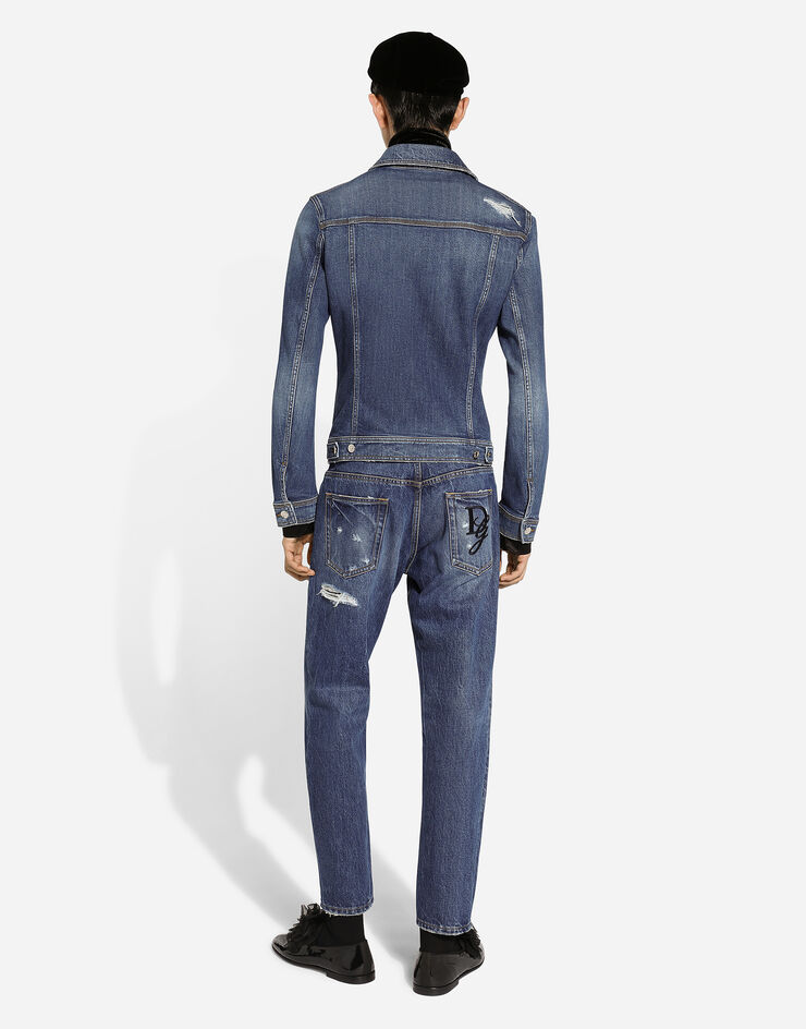 Dolce & Gabbana Vaqueros loose de denim elástico Multicolor GYJDAZG8KE9