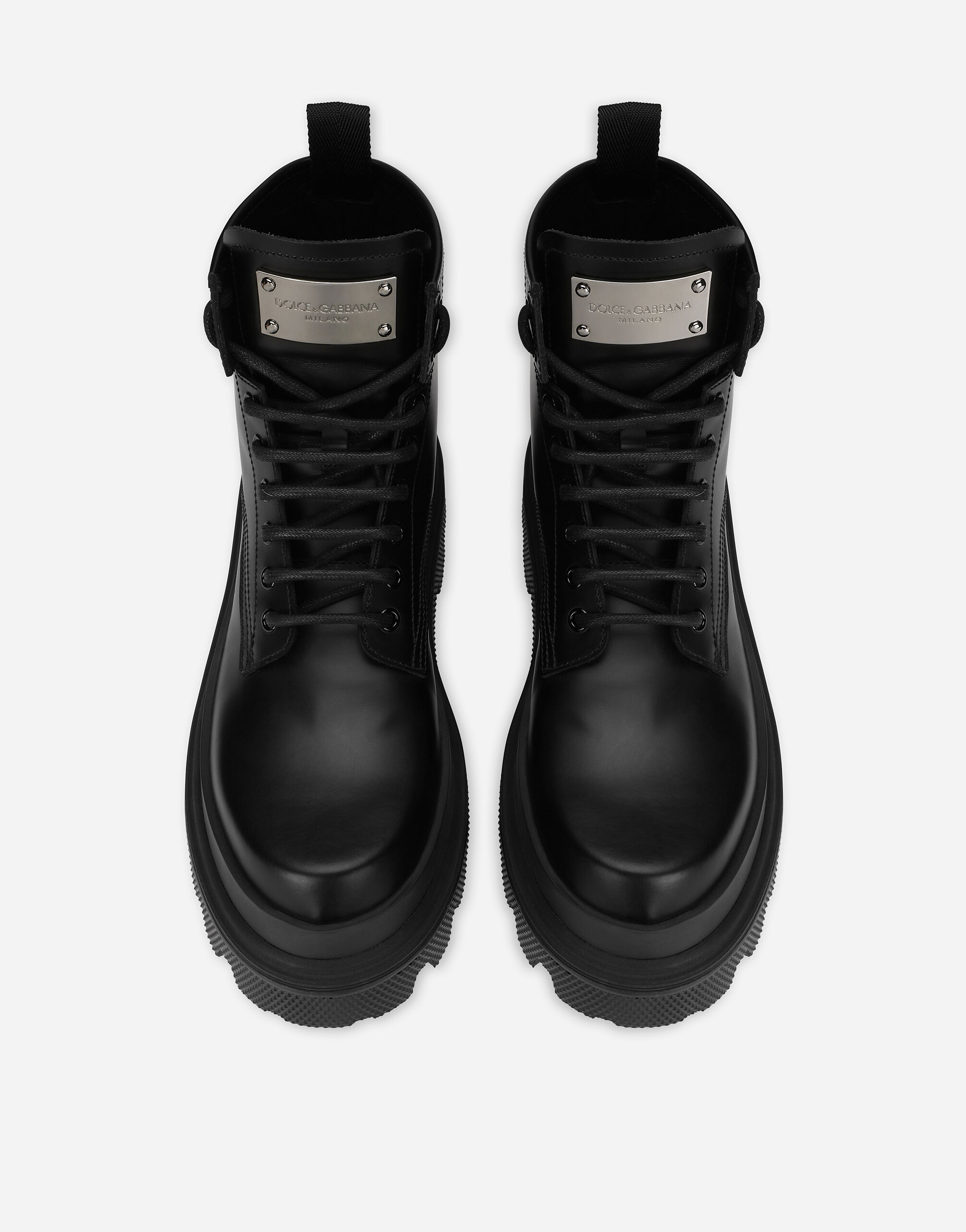 Brushed calfskin ankle boots in Black for | Dolce&Gabbana® US