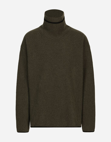 ${brand} Wool fisherman’s rib-knit sweater with double turtle-neck ${colorDescription} ${masterID}