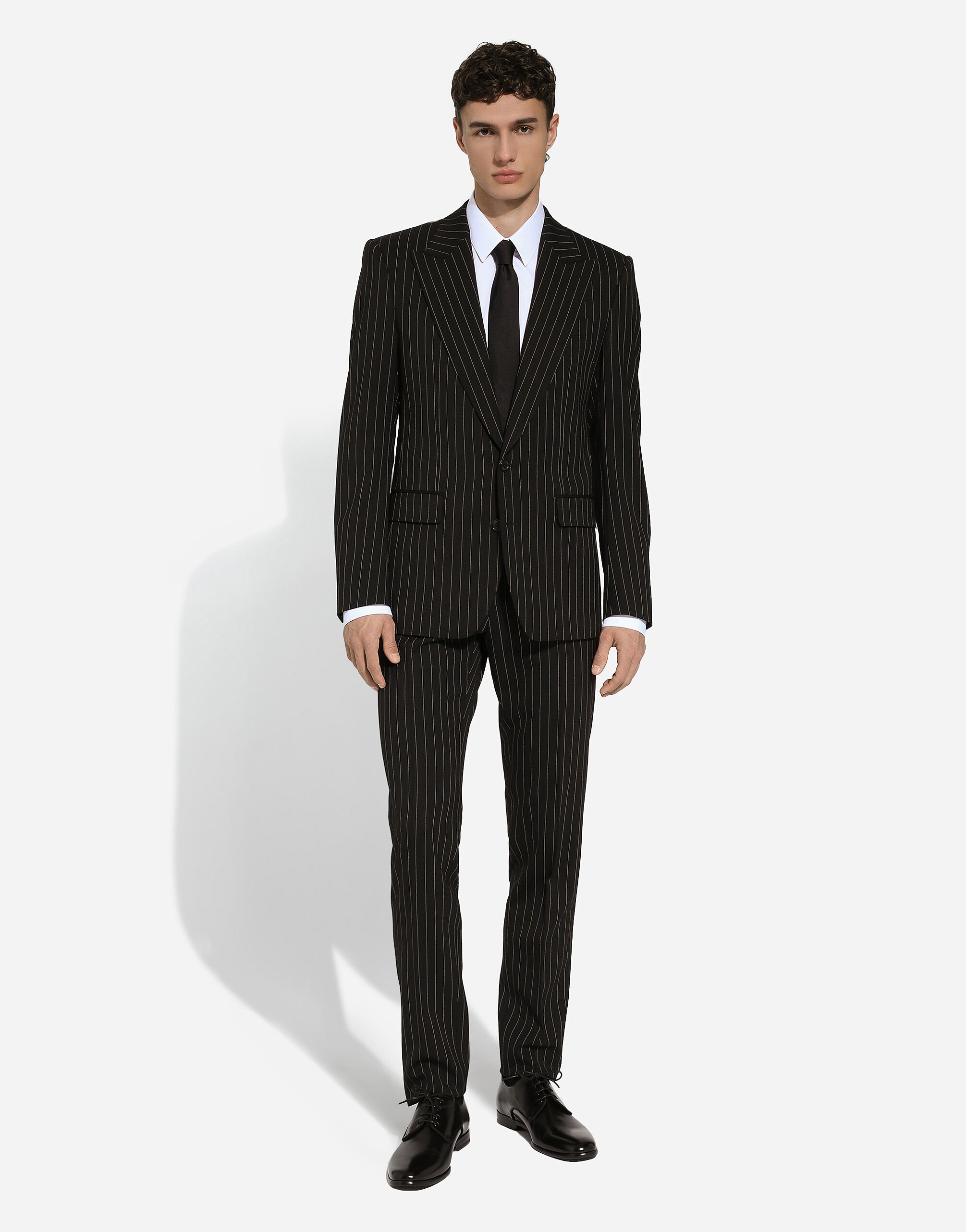 マルチカラーのメンズ Single-breasted pinstripe stretch wool Sicily 