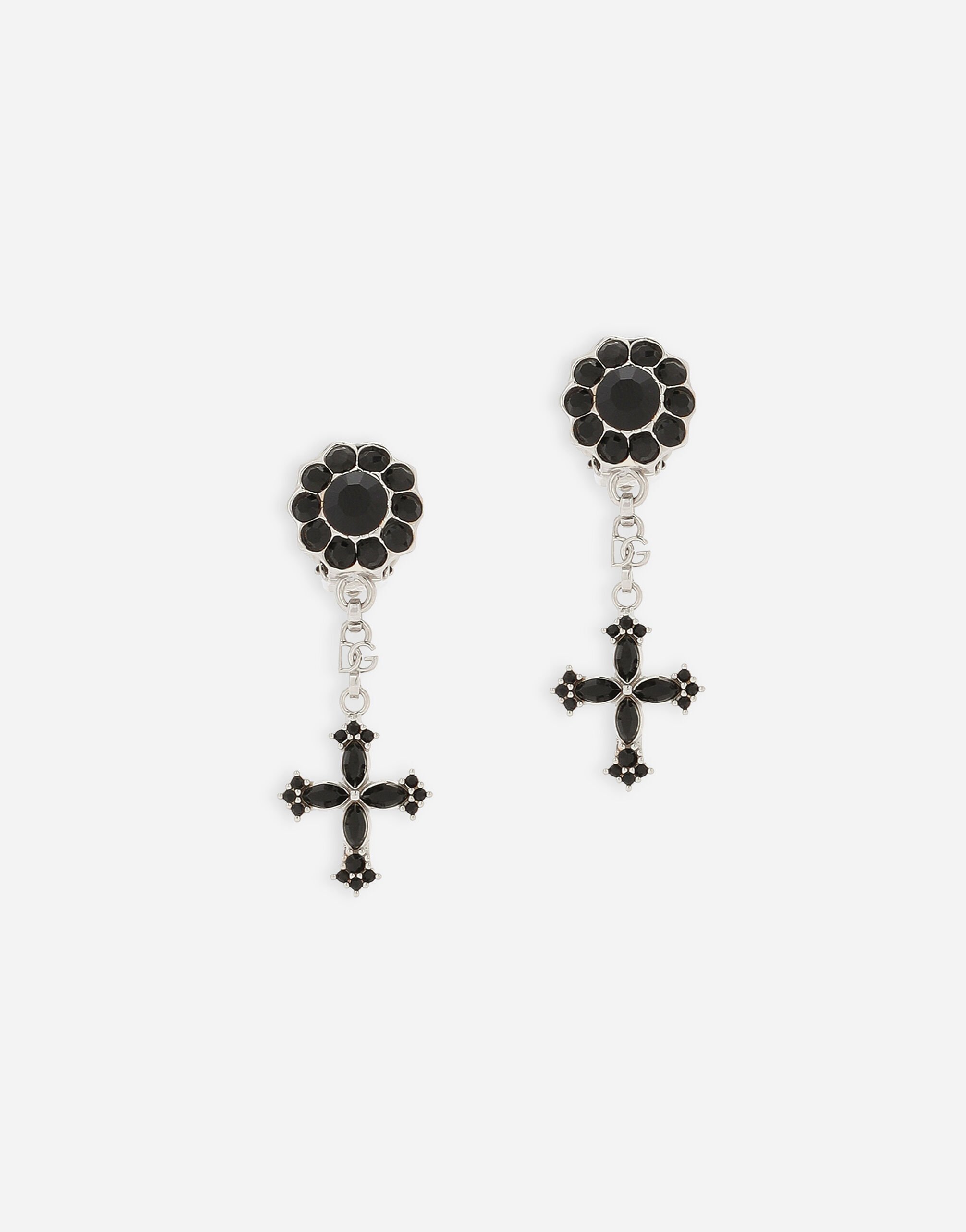Dolce & Gabbana Boucles d’oreilles pendantes avec croix Imprimé F6JGHTHS10S