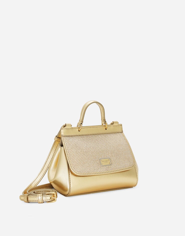 Dolce & Gabbana Мини-сумка Sicily с короткой ручкой золотой EB0003AA746