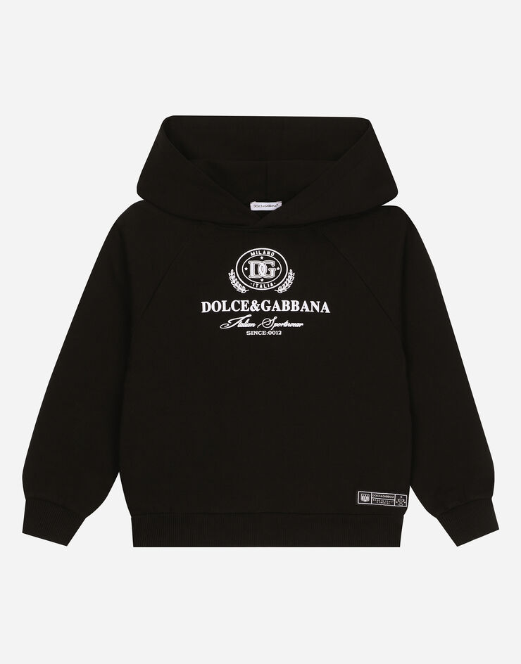 Dolce & Gabbana Dolce&Gabbana 로고 저지 후디 블랙 L4JWKZG7N4O