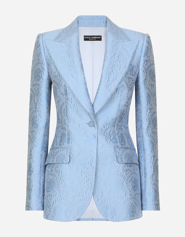 ${brand} Single-breasted floral quilted jacquard Turlington jacket ${colorDescription} ${masterID}