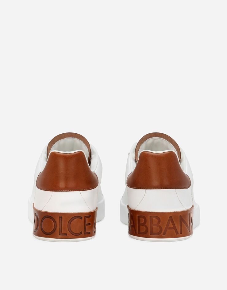Dolce & Gabbana Sneakers Portofino en cuir de veau Blanc CS2278A9U73