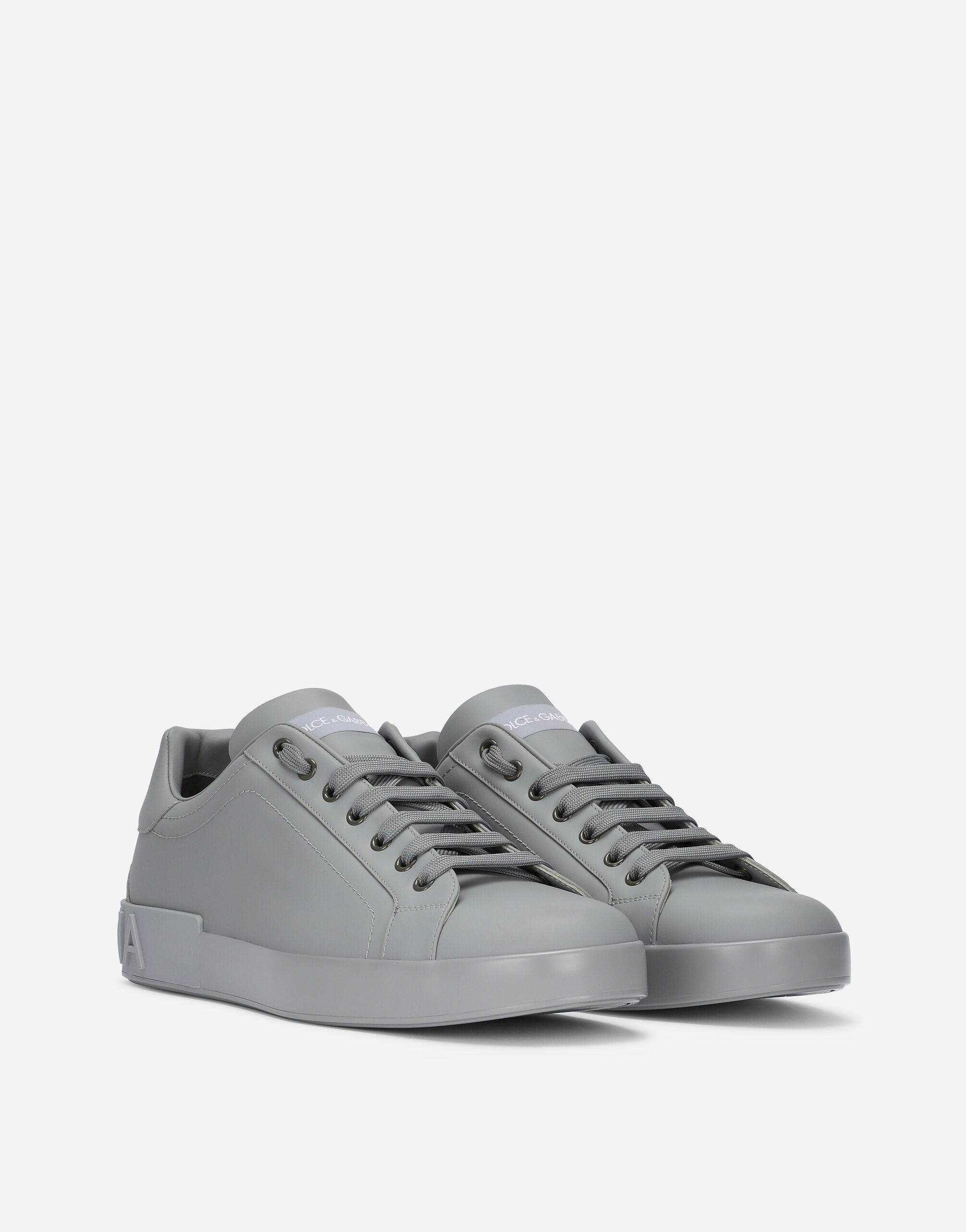 Calfskin Portofino sneakers in Grey for | Dolce&Gabbana® US