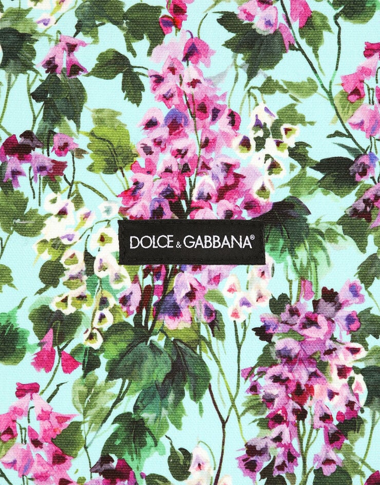 Dolce & Gabbana Shopper in canvas stampa Campanule Stampa GZ031AGI898