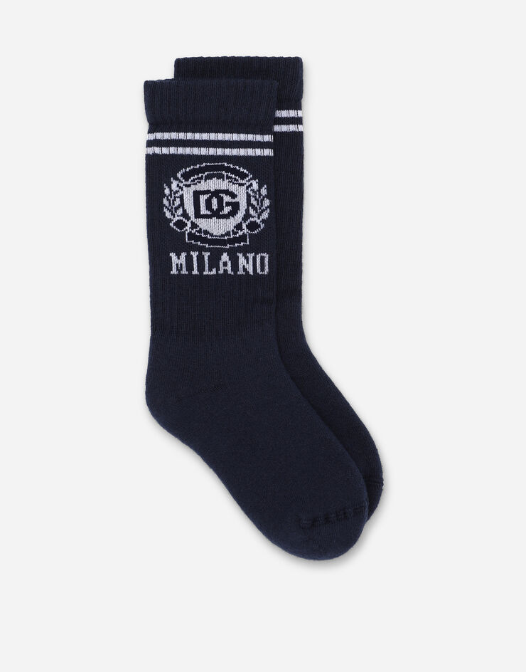 Dolce & Gabbana Chaussettes en éponge à logo DG Multicolore LBKAE5JBCDM