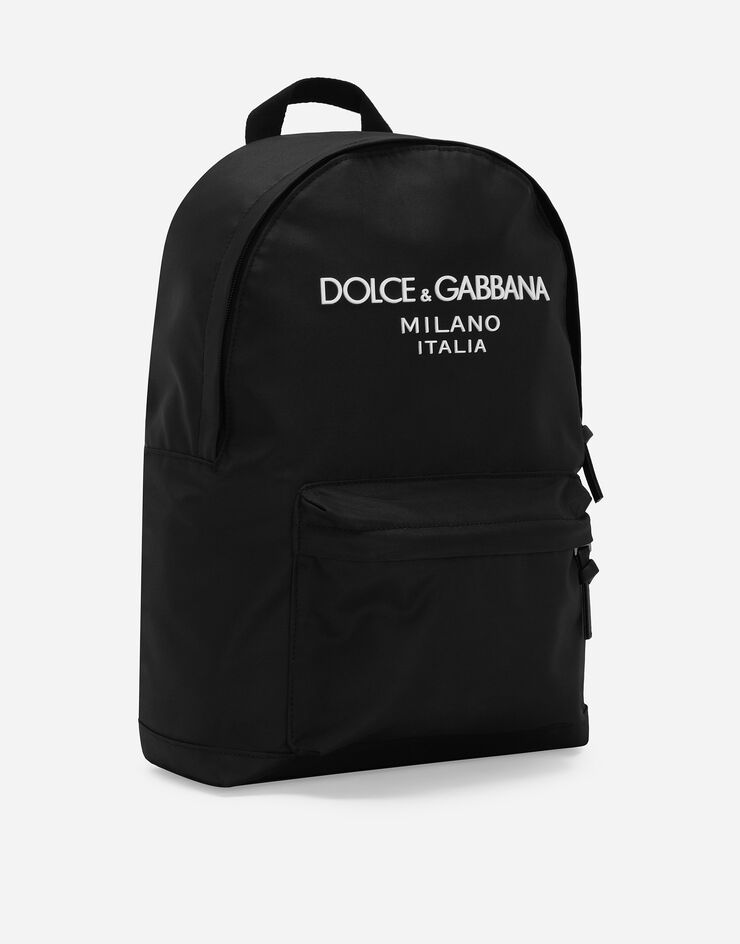 Dolce & Gabbana Sac à dos en nylon avec logo Dolce&Gabbana Noir EM0074AB124