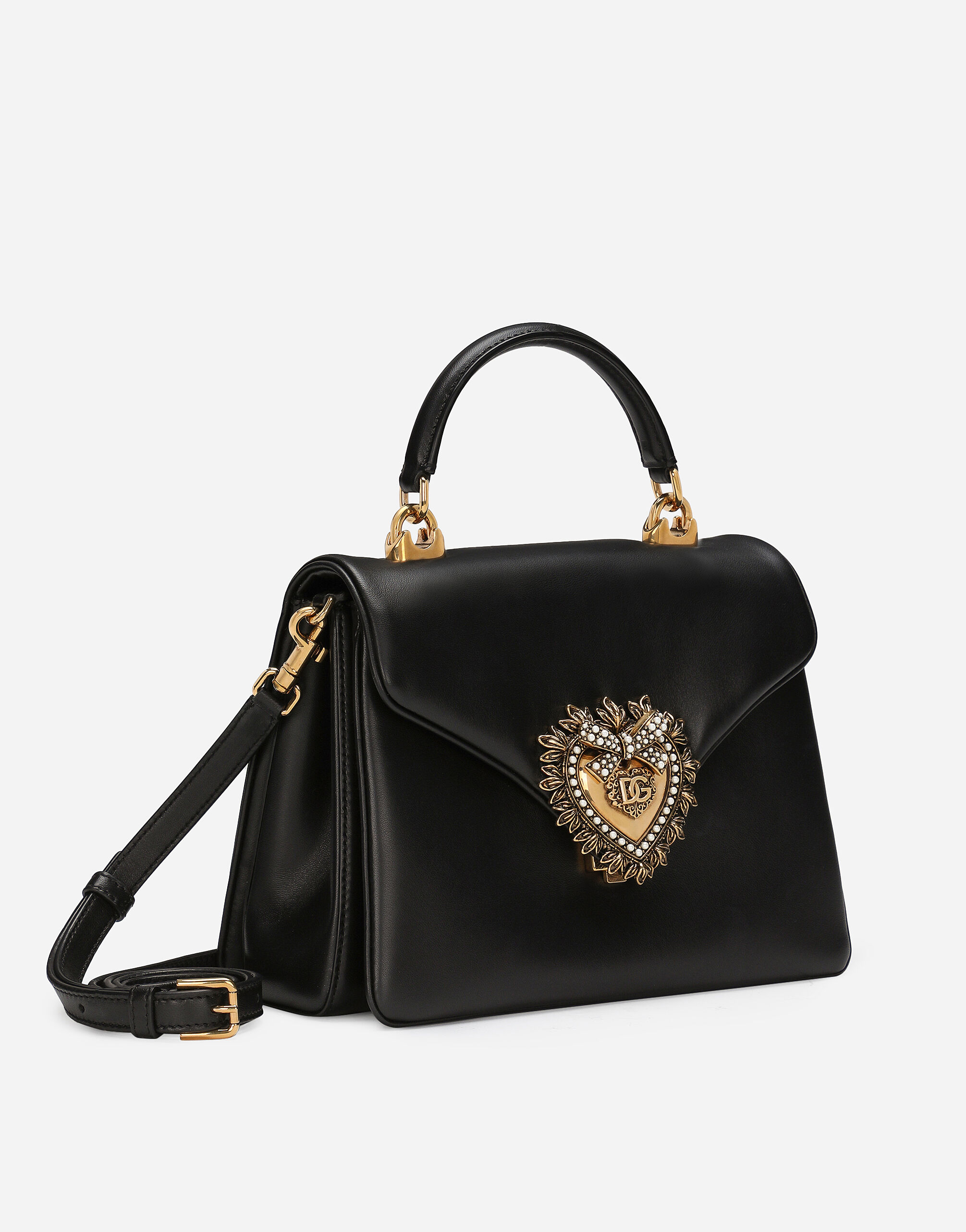 Devotion handbag in Black for Women | Dolce&Gabbana®