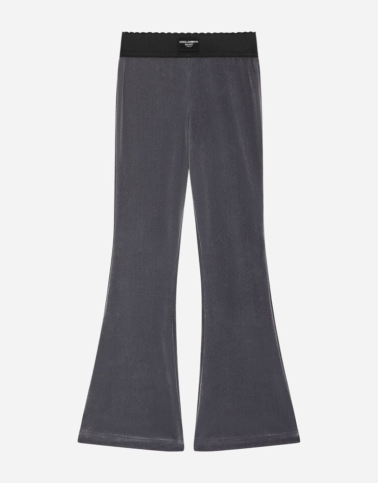 Velvet pants with elastic