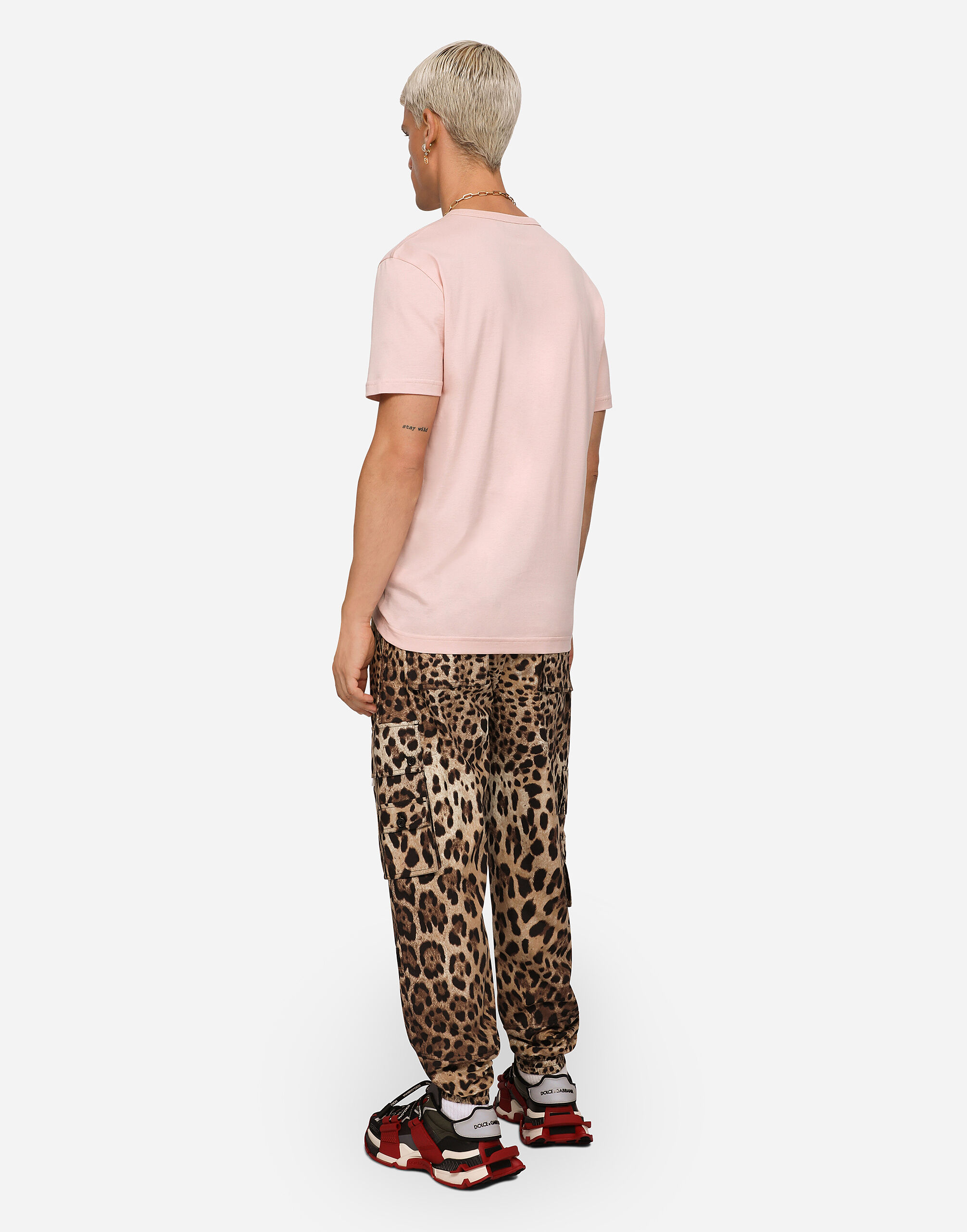 Cargo-style jogging pants with leopard print in Multicolor for ...