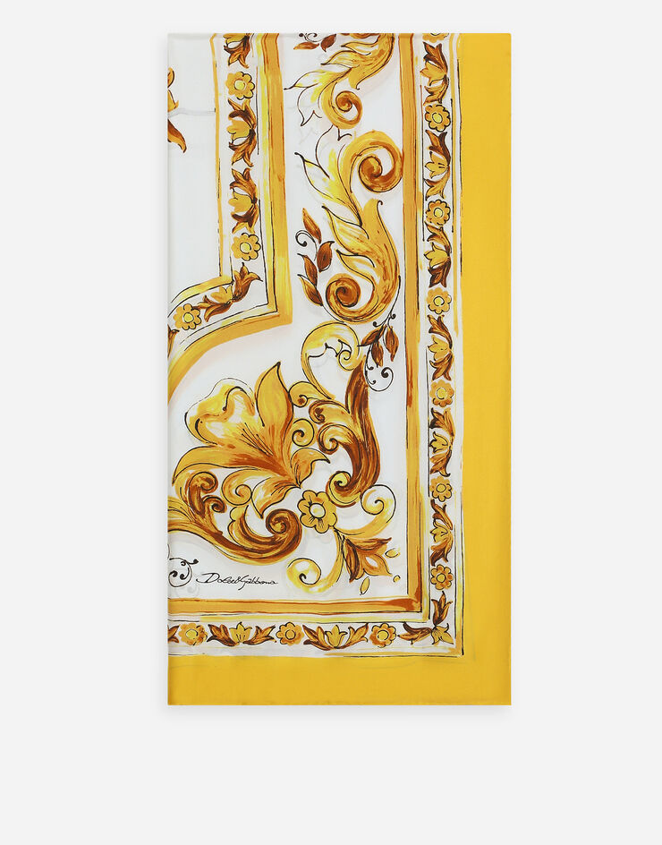Dolce & Gabbana Large majolica-print silk twill scarf (140x140) Print FS209AGDAO3