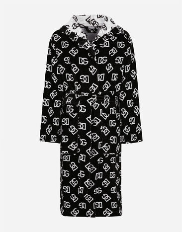 Dolce & Gabbana Bath Robe in Cotton Terry Jacquard Multicolor TCB019TCA73