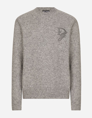 ${brand} Round-neck wool sweater with DG embroidery ${colorDescription} ${masterID}