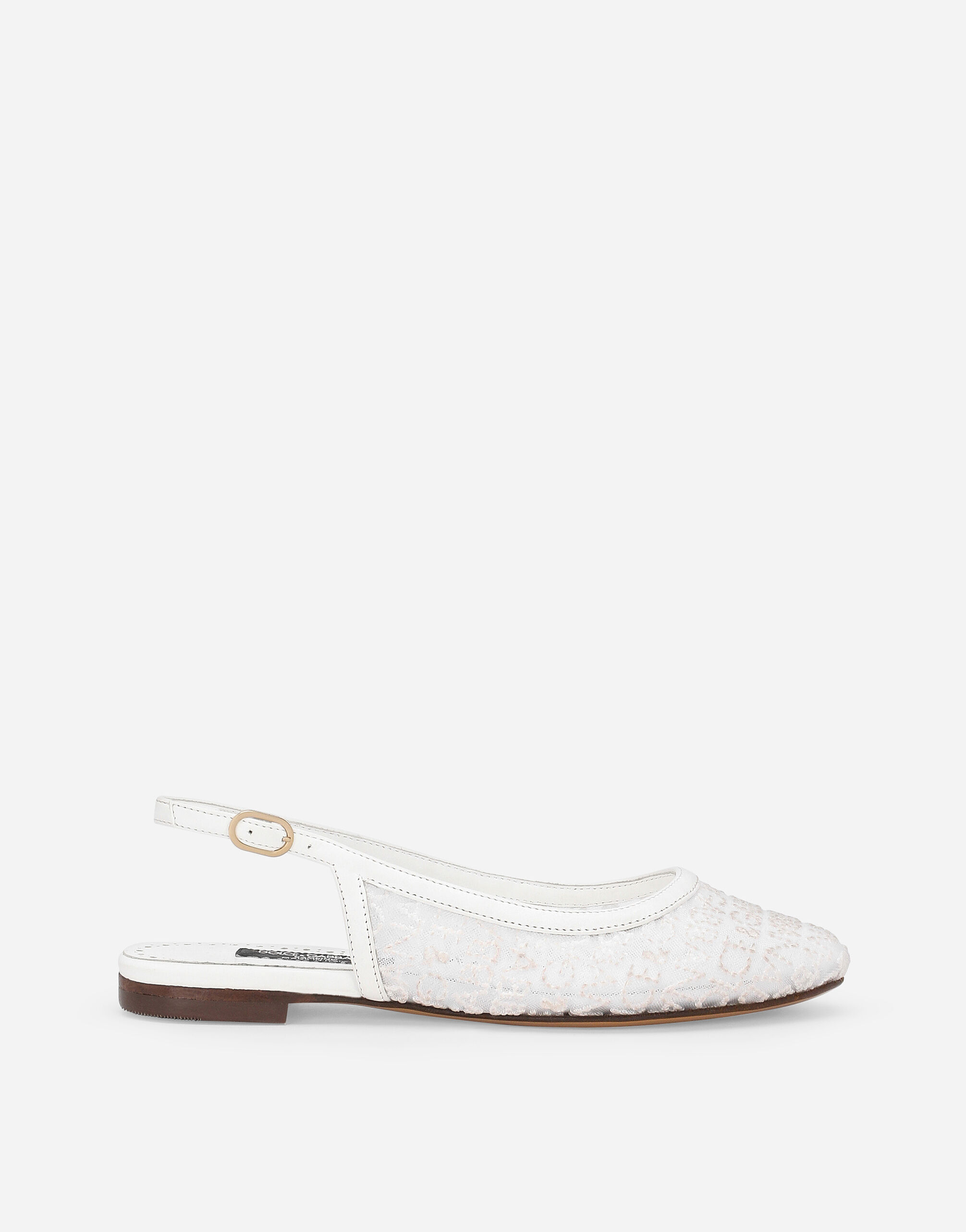 ${brand} Zapato destalonado de malla bordada con logotipo Dolce&Gabbana ${colorDescription} ${masterID}