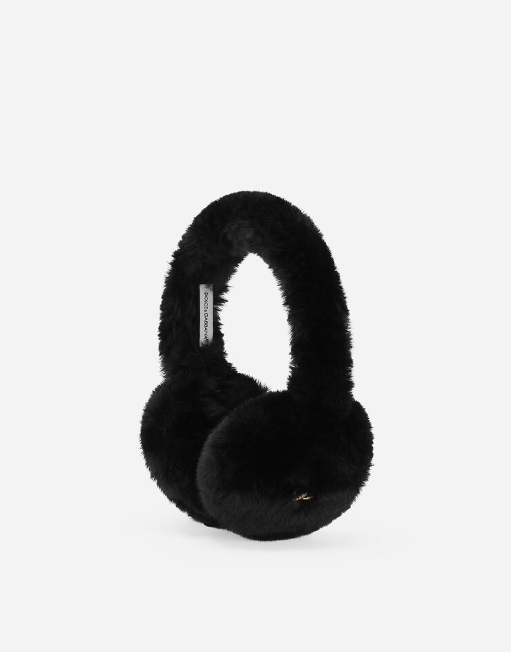 Dolce & Gabbana Faux fur earmuffs Black LB7A29FUP8I