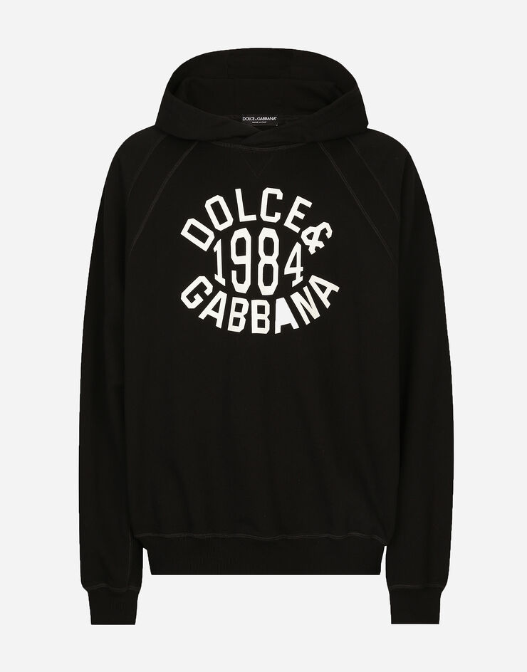 Dolce & Gabbana Hoodie with Dolce&Gabbana print Black G9ASSTG7NTM