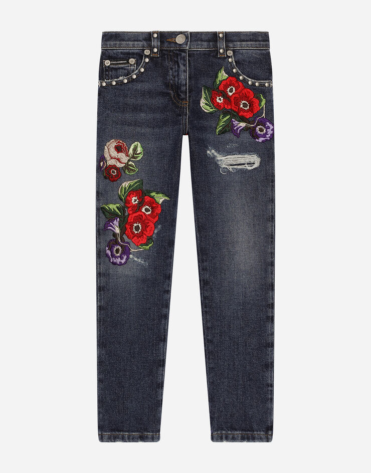 Dolce & Gabbana 5-Pocket-Jeans aus behandeltem Denim Blau L52F76LDC20