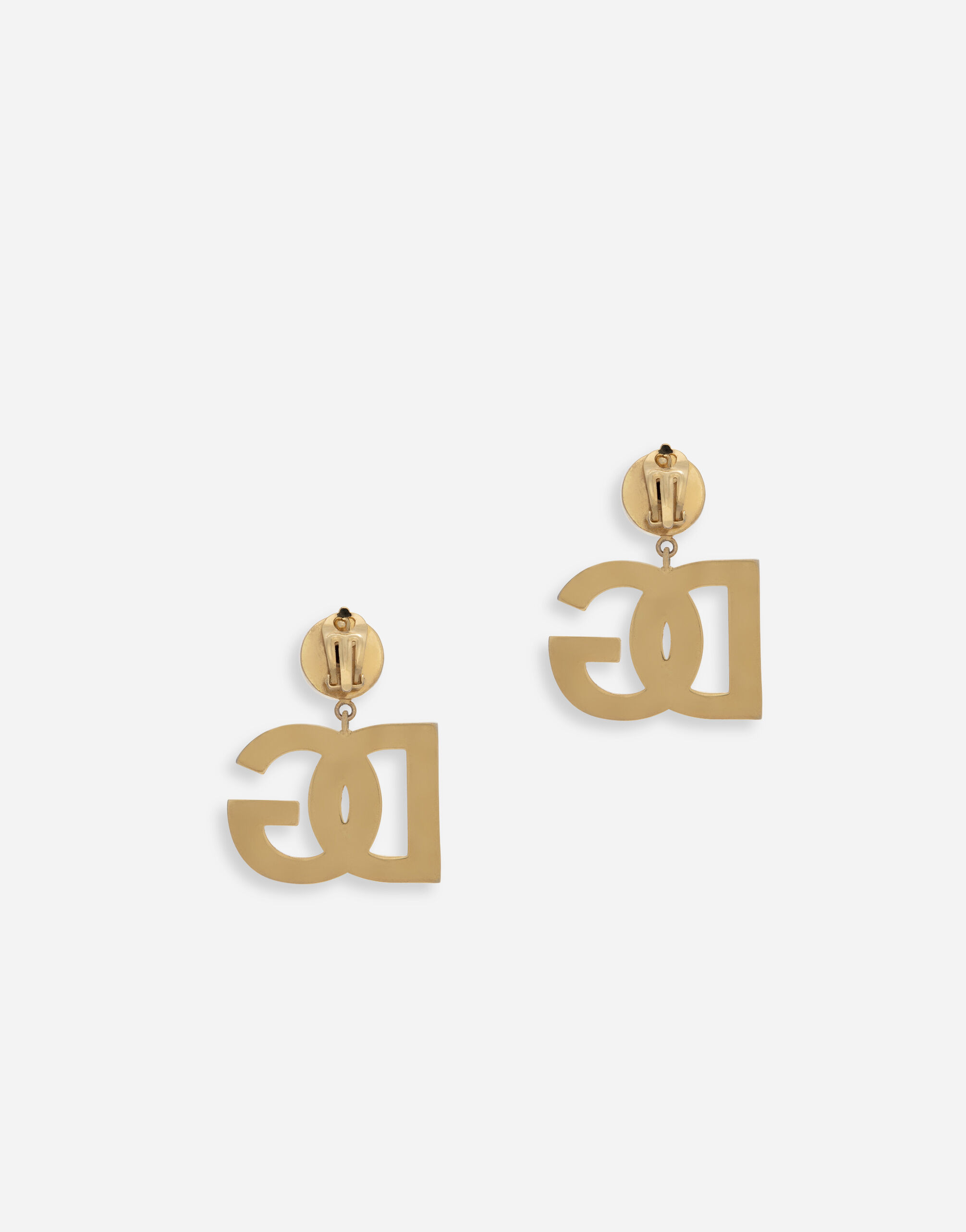 Clip-on earrings with DG logo in Gold for | Dolce&Gabbana® US