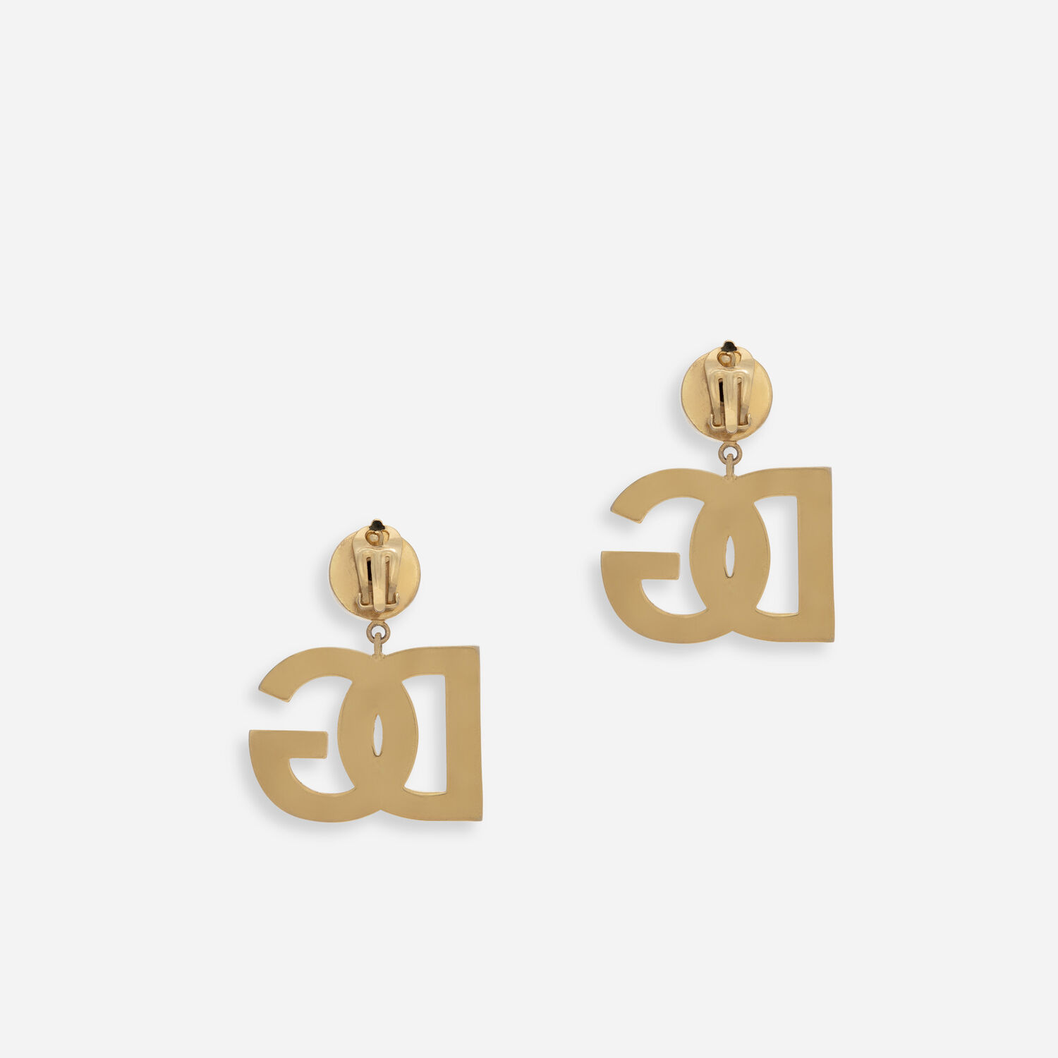 KIM DOLCE&GABBANA Clip-on logo Dolce&Gabbana® US for | in with earrings DG Silver