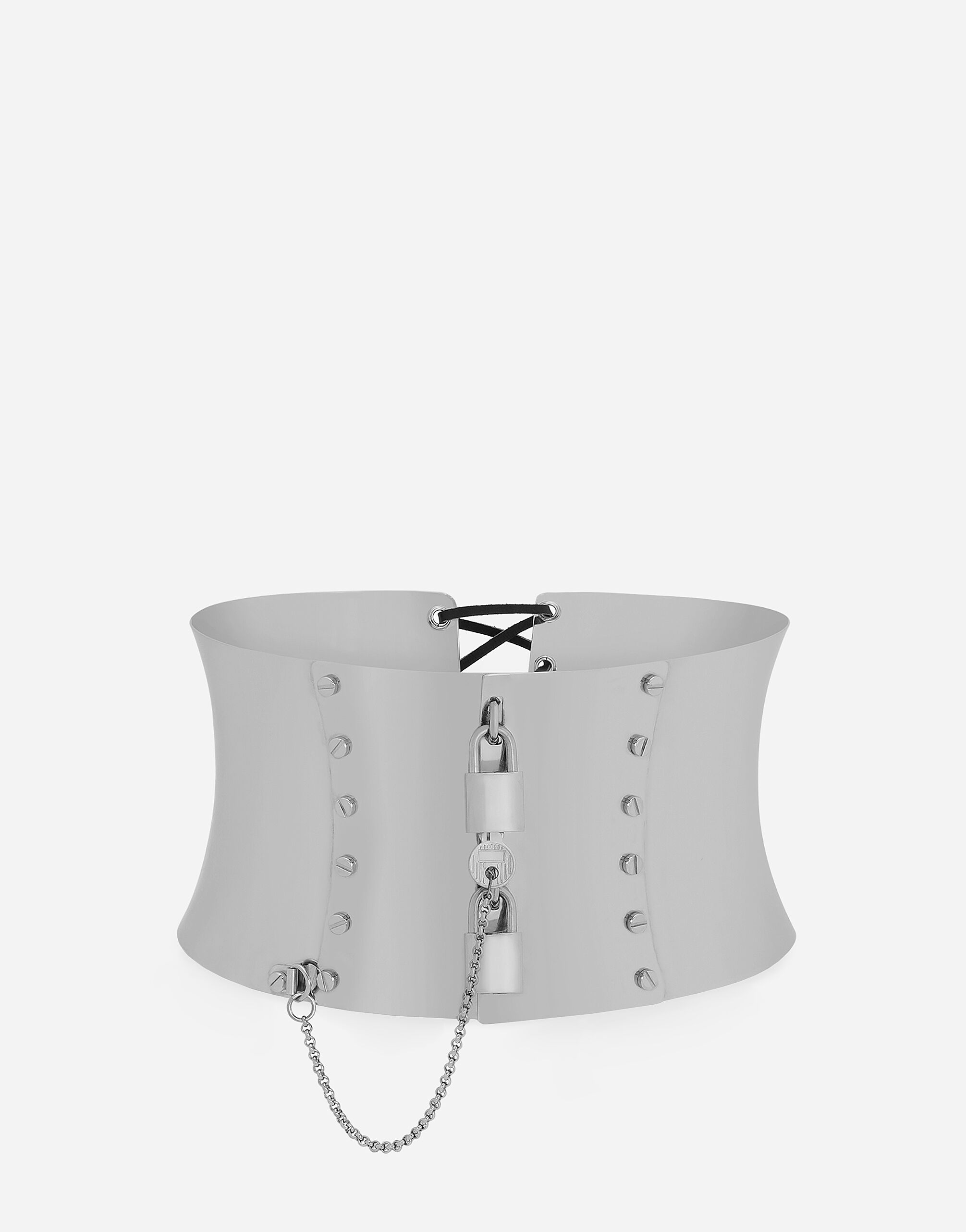 Dolce & Gabbana High corset belt with padlocks Orange BE1636AW576