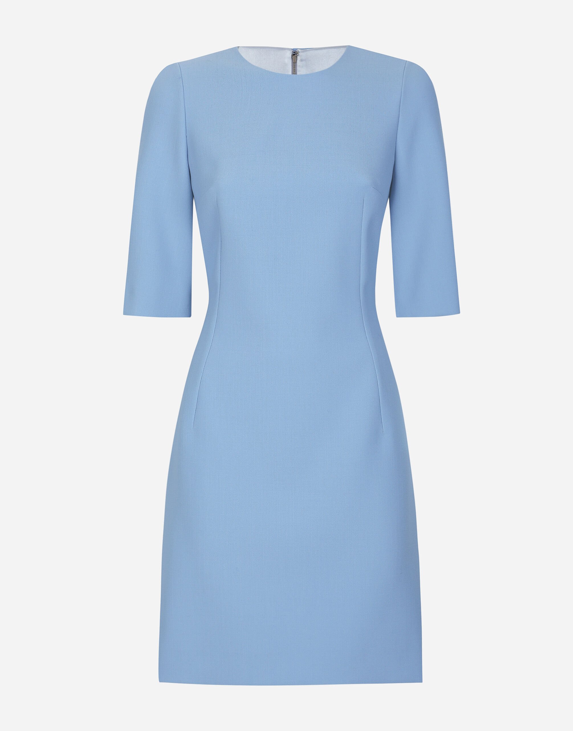 ${brand} Sanduhr-Kleid in Midilänge aus Wollkrepp ${colorDescription} ${masterID}