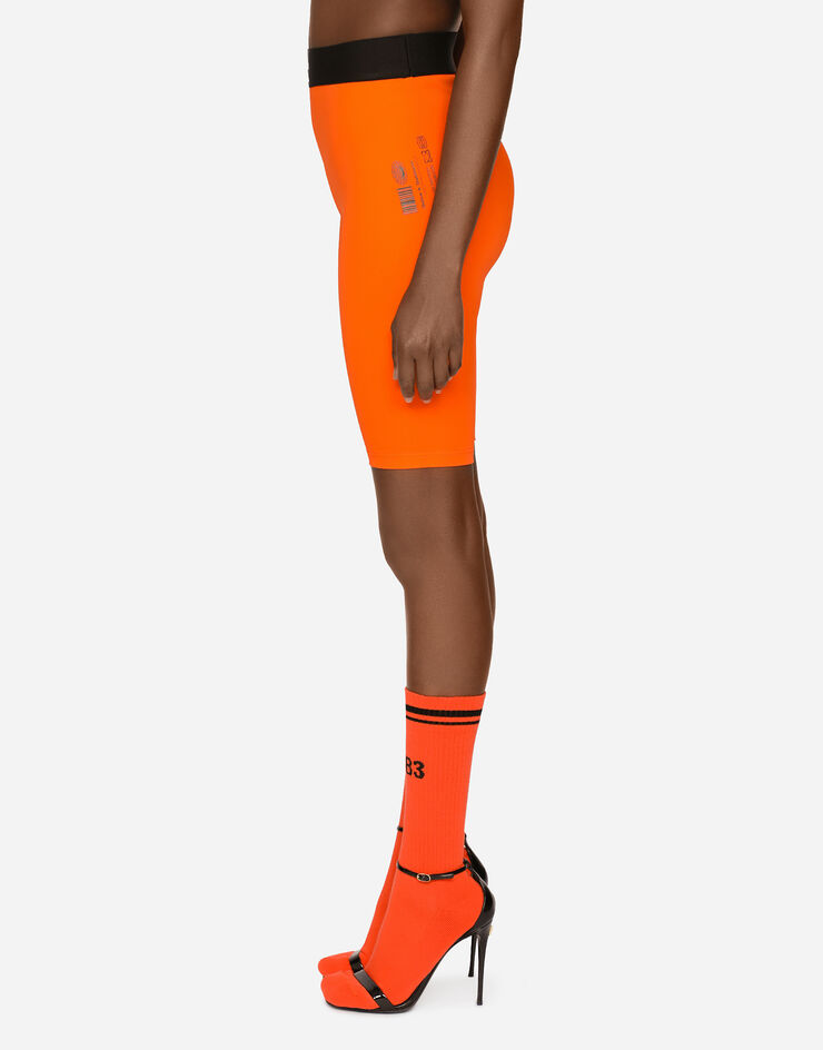 Spandex jersey bralette top DGVIB3 in Orange for