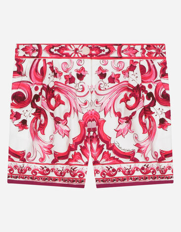 ${brand} Shorts aus Popeline Majolika-Print ${colorDescription} ${masterID}