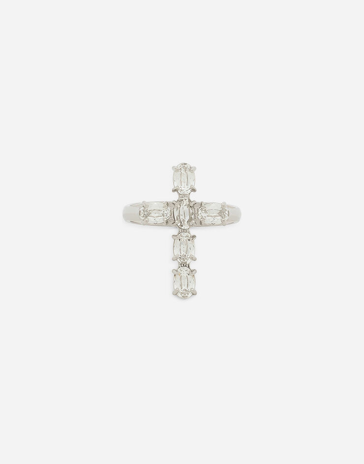 Dolce & Gabbana Ring mit Kreuz aus Strass „DNA“ Kristall WRQ1D1W1111