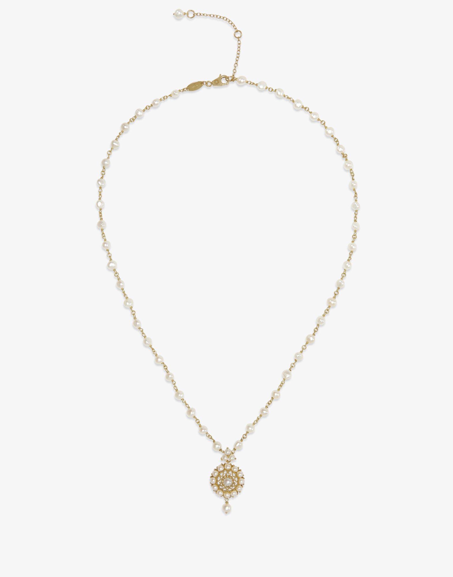 Dolce & Gabbana ROMANCE 珍珠黄金项链 金色 WADC2GW0001