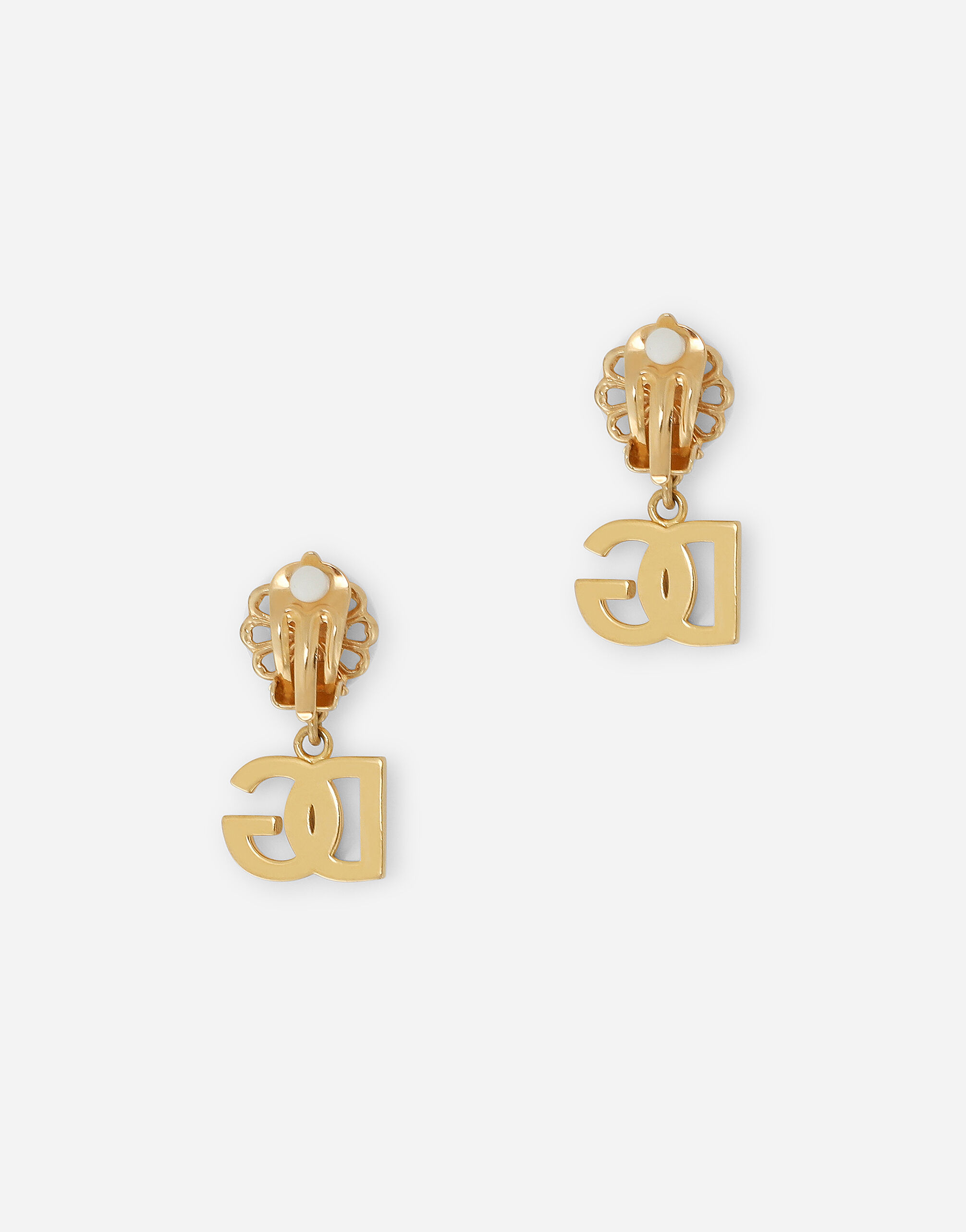 Earrings with DG logo and pearl